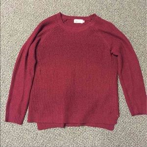 Burgundy sweater!