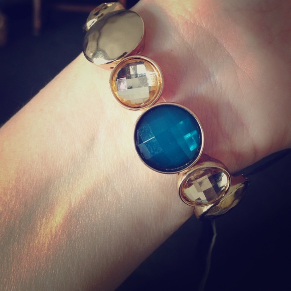 INC Gold & Teal Bracelet