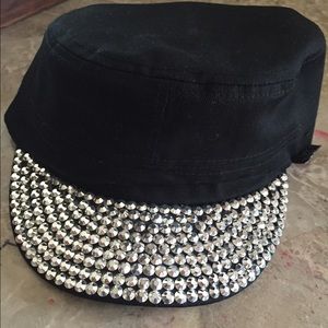 Black cadet style cap