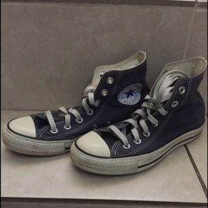 Blue high top Converse