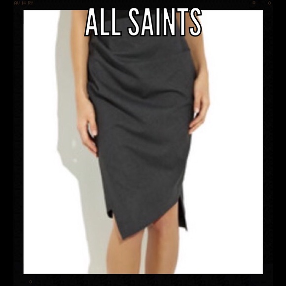 All Saints Dresses & Skirts - All Saints Asymmetrical Pencil Skirt