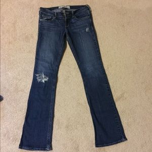 Hollister destroyed boot cut jeans 3R