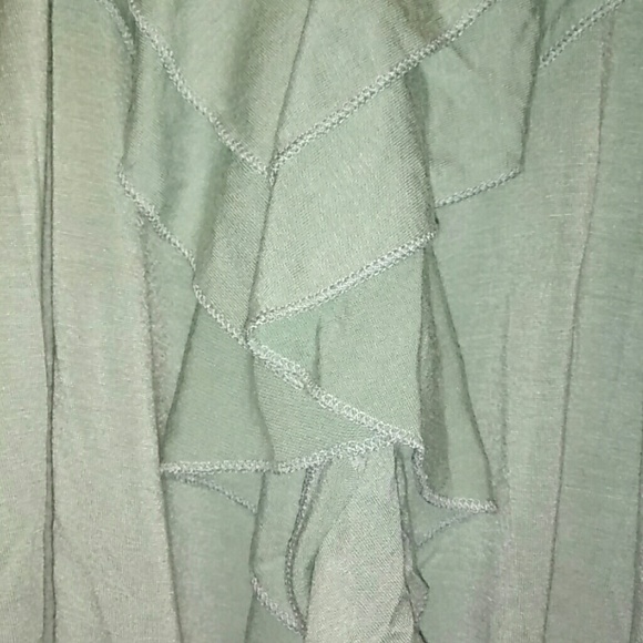 Mint Ruffled Spaghetti Tank Top - Picture 4 of 4