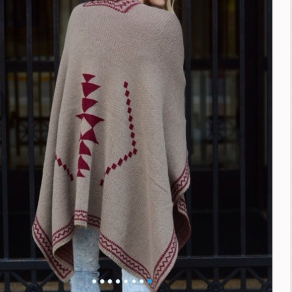 Long Cardigan️️  Slouchy  Mocha Poncho Kimono - Picture 2 of 2