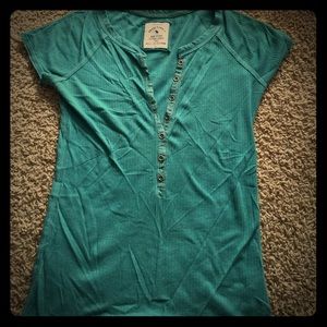 Abercrombie & Fitch ribbed short sleeve Henley.