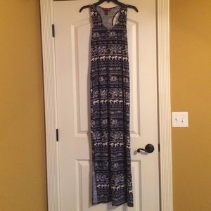 Elephant print maxi dress