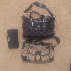 Used Coach purse and wallet bundle