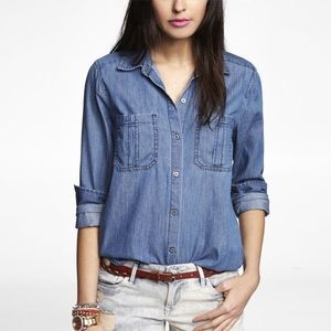 Dark Wash Denim Shirt