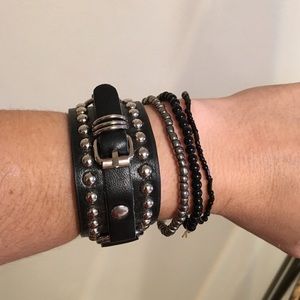 Black Leather Bracelet