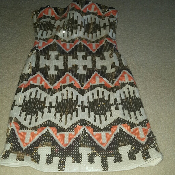 BEBE SEQUIN DRESS SMALL