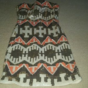 BEBE SEQUIN DRESS SMALL