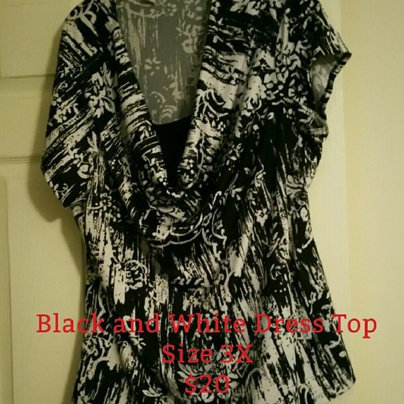 Black and white dress top