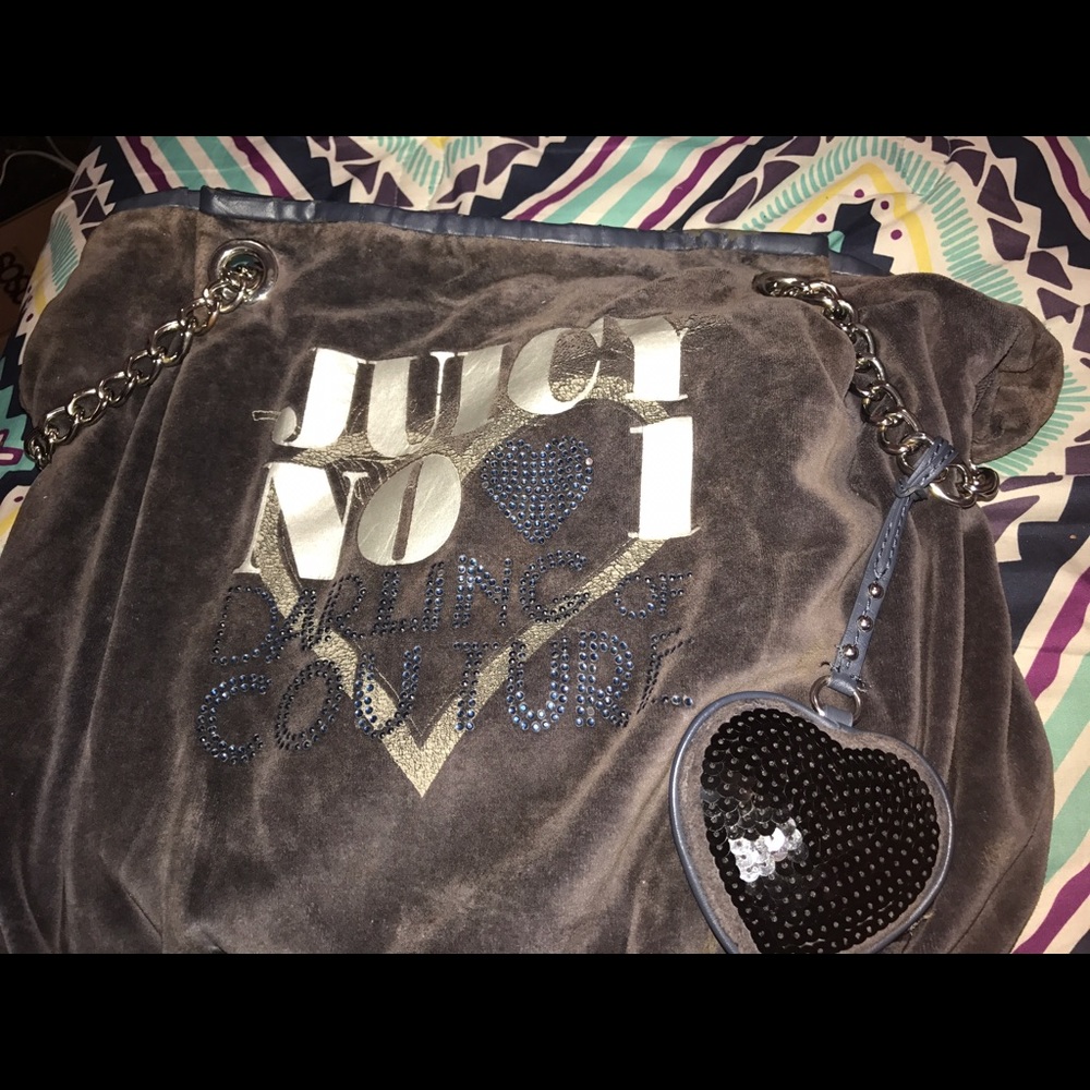 Juicy Couture jumbo navy Velour bag 💙