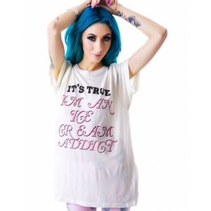 Wildfox | Ice Cream Addict Oversized Tee Wildfox | Ice Cream Addict Oversized Tee