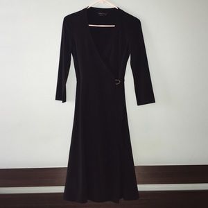 Used BCBG MAXAZRIA black wrap around dress