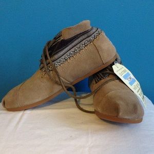 Toms Tribal Boots with mixed taupe suede