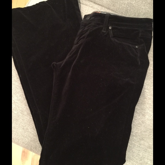 Paige Black Velvet Pants