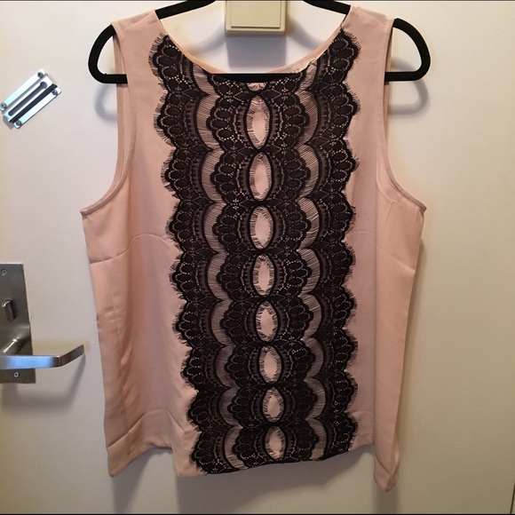 Blush Lace Detail Shell