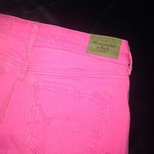 Abercrombie & Fitch hot pink jeans