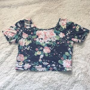 FLORAL UO CROP TOP