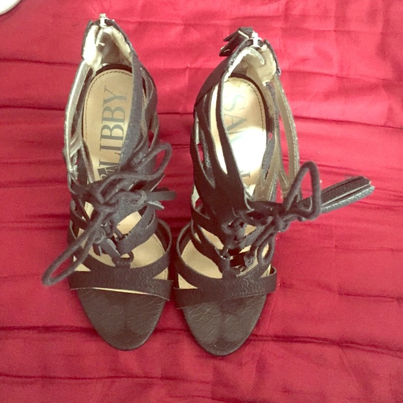 Sam & Libby Black Strappy Heel