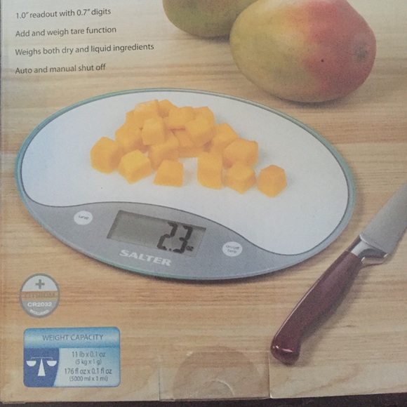 Salter ultra thin glass food scale