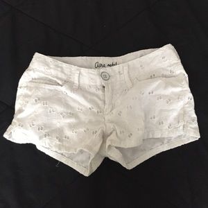 Aeropostale white lace shorts worn twice.