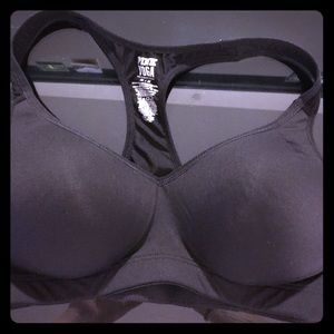 Pink yoga push up sport bra