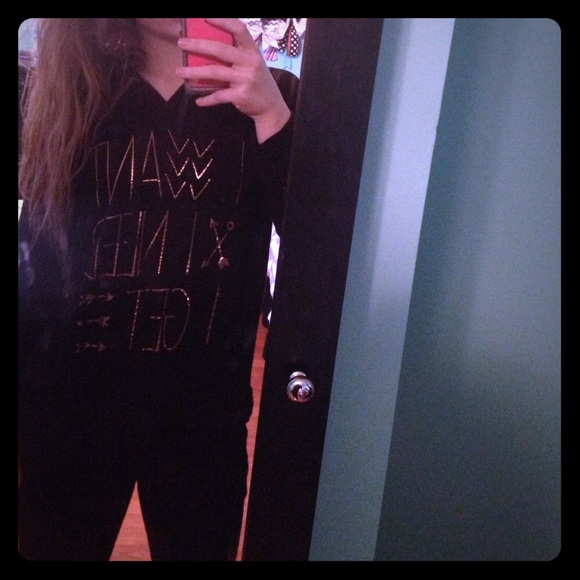 Metallic Hooded pullover