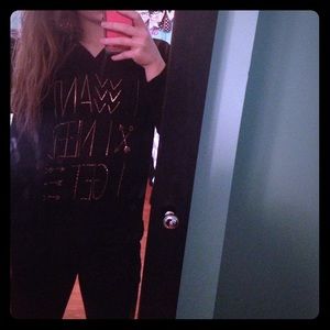 Metallic Hooded pullover