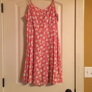 Pink floral dress