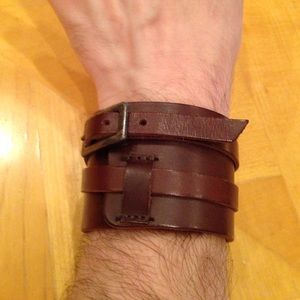 Vegan leather cuff