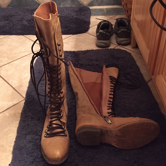 Steve Madden tall lace up boots