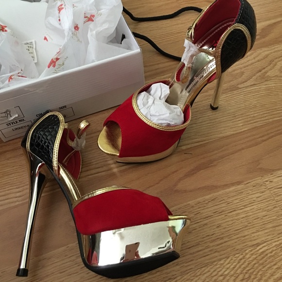 Platform peep toe pumps - Picture 1 of 1