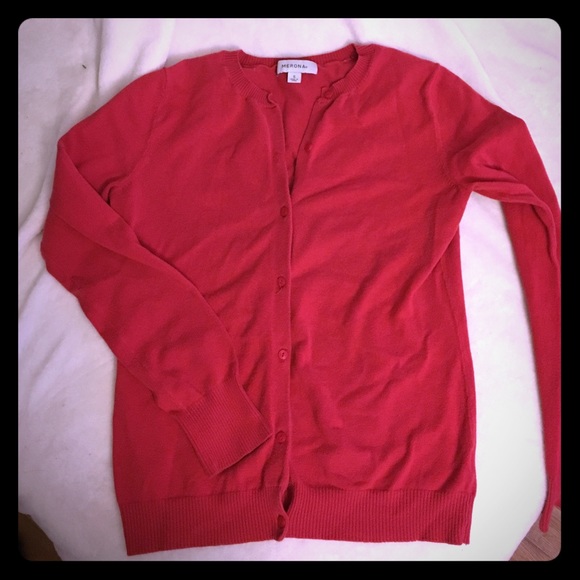 Red cardigan!