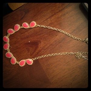 Kate Spade Statement Necklace pink gold NWT