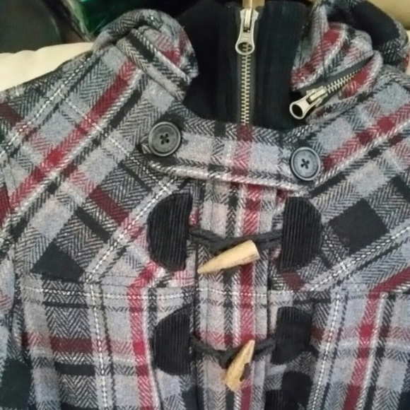 Billabong Plaid Toggle Jacket EUC - Picture 3 of 4