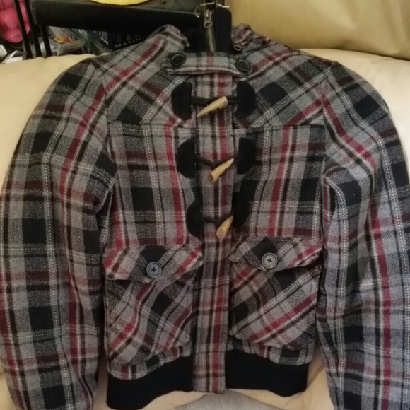 Billabong Plaid Toggle Jacket EUC - Picture 4 of 4
