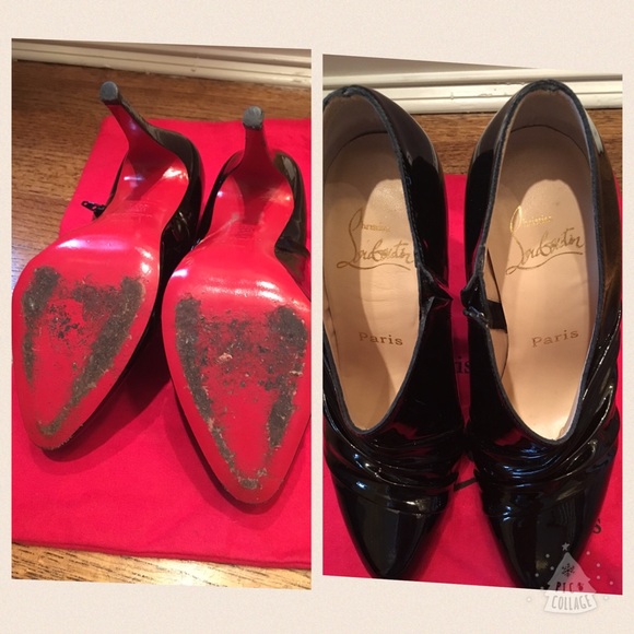 Christian Louboutin black patent booties size 36 - Picture 2 of 4