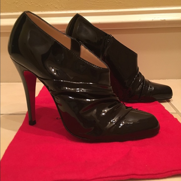 Christian Louboutin black patent booties size 36 - Picture 3 of 4