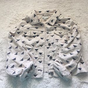 F21 PATTERN JEAN JACKET