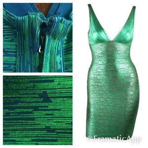 Green bandage bodycon dress