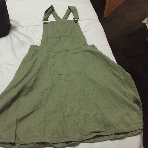 Olive Green overall dress