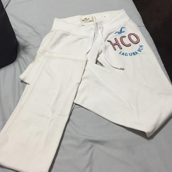 White hollister sweats