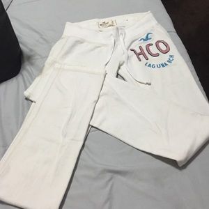 White hollister sweats