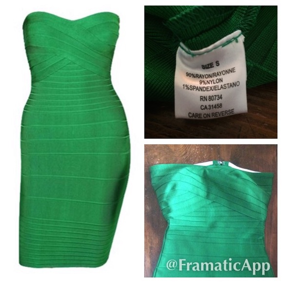 Green bandage bodycon dress