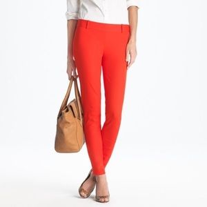 J crew red stretch Minnie pants