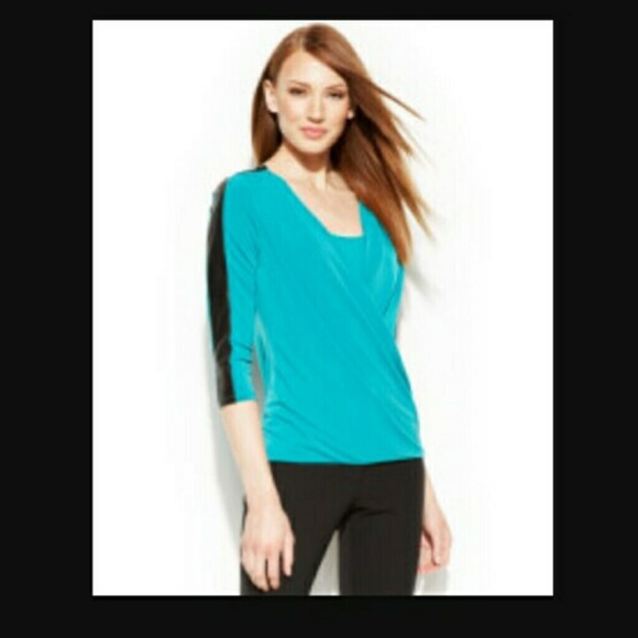 Calvin Klein teal surplus top
