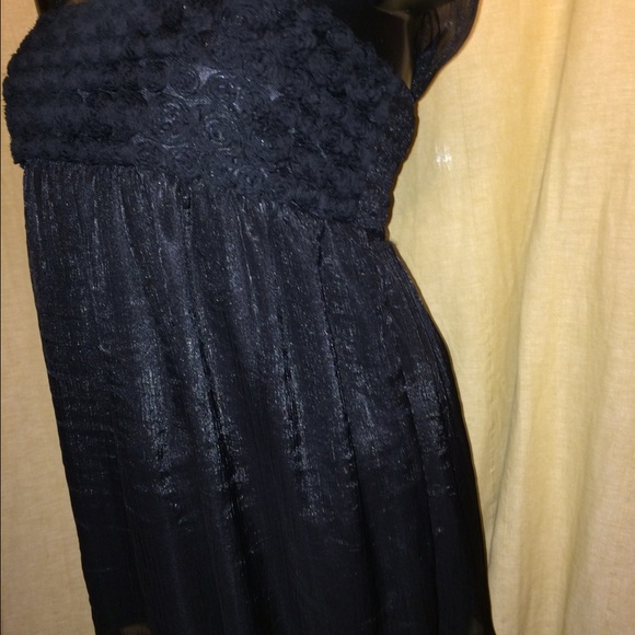 Dressy black tank top sheer black lining Sz L. NWT