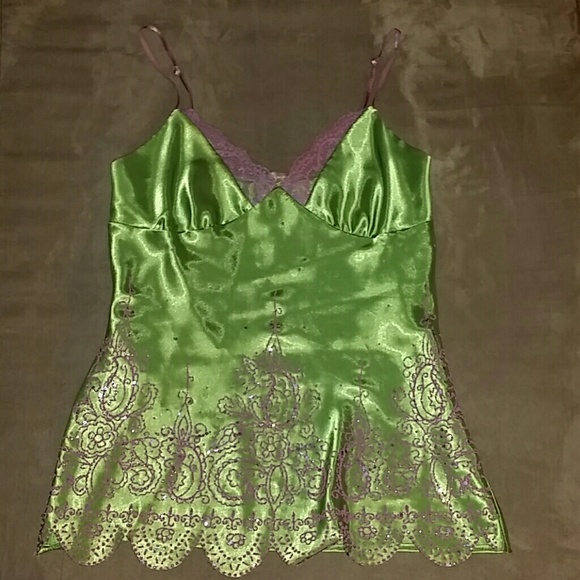 Sexy Shiny Green Top